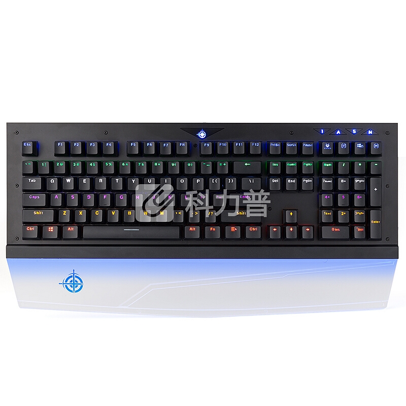魔炼者 MK8 防水蓝色发光手托机械键盘自营 游戏键盘 背光机械 吃鸡键盘 电脑键盘 笔记本键盘 黑色 青轴