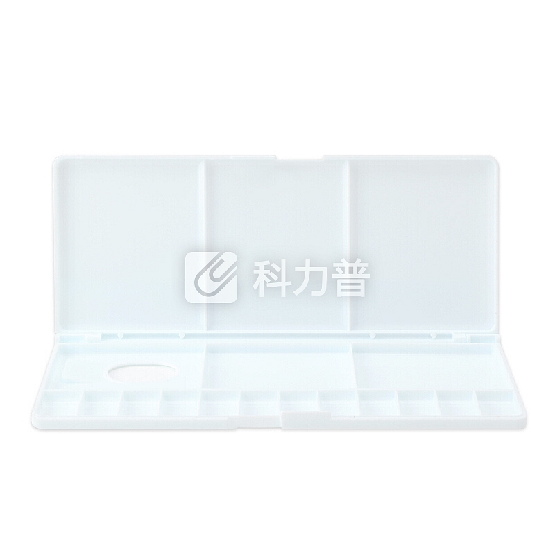 绍泽文化 17格塑料翻盖保湿折叠水彩调色盒 美术绘画手握颜料调色盘调色器 蝉翼