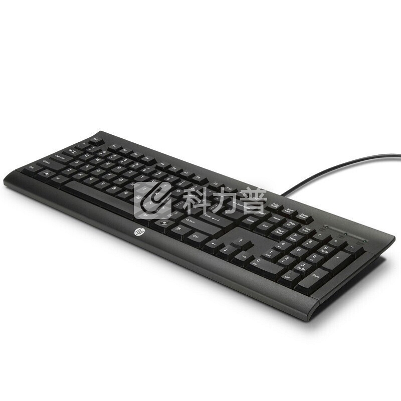 惠普 HP 惠普（HP）K1500有线单键盘 笔记本台式机电脑办公商务键盘 黑色