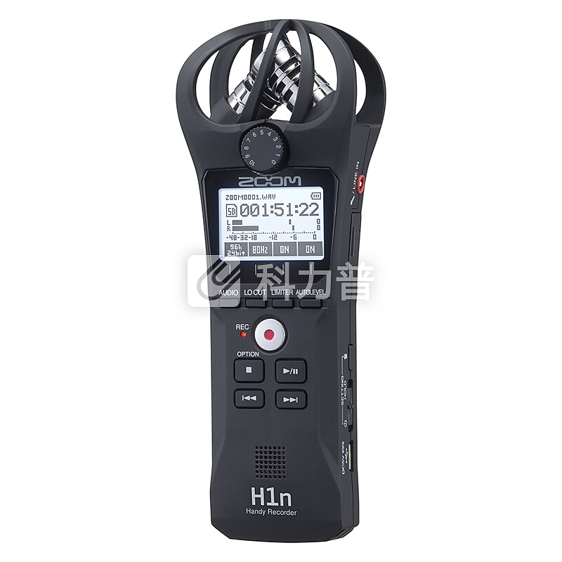 ZOOM 日本ZOOM H1n 黑色 数码录音笔/录音器 麦克风 专业降噪拍摄立体声便携录音设备 乐器学习商务采访