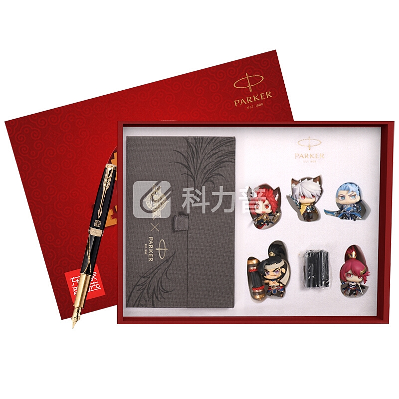 【东家智选】派克(PARKER)年货节王者荣耀联名款钢笔/签字笔新款卓尔系列 丽雅黑色金夹+李白定制礼盒