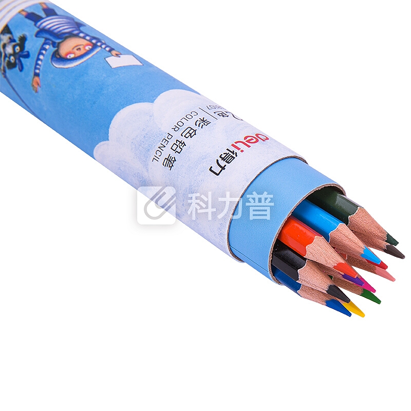 得力(deli)几米-忘记亲一下12色筒装学生六角杆彩色铅笔彩铅套装68107