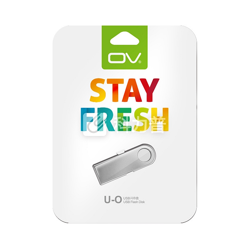 OV 32GB USB2.0 U盘 U-O 银色 金属耐用 简约时尚