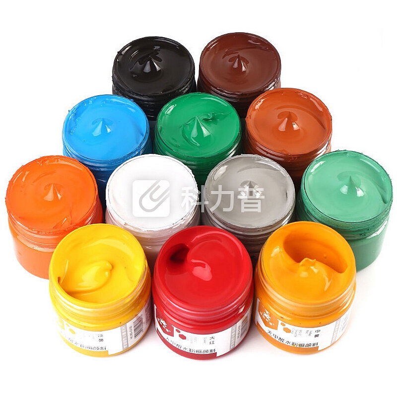 博格利诺(BOGELINUO)水粉颜料 100ml学生儿童初学者适用 水粉画颜料美术用品 148-G100-02中黄
