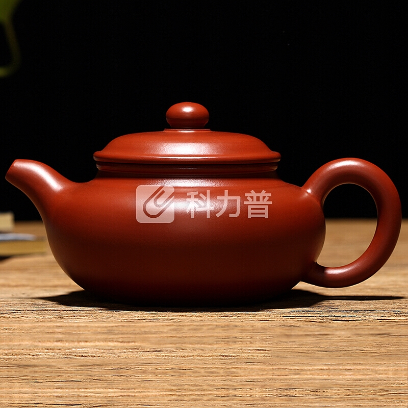 金镶玉 宜兴紫砂壶 紫砂功夫茶具原矿大红袍名家之作手工泡茶器 李小勤仿古壶250ml