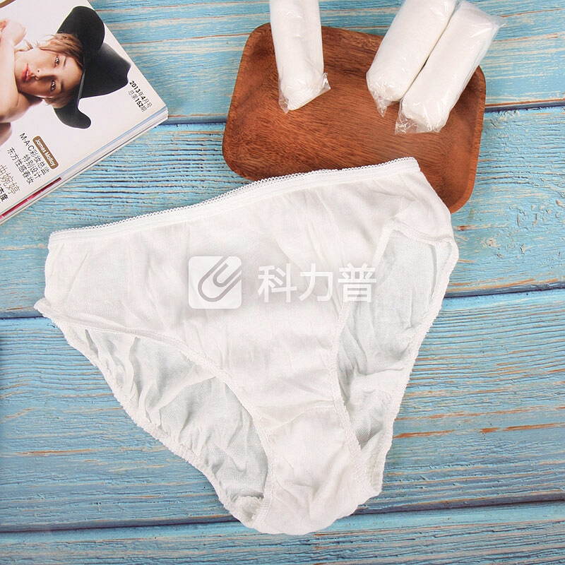 庭好 一次性内裤女白色纯棉L码 出差旅行便携3条装男女款尺码可选 TH7608
