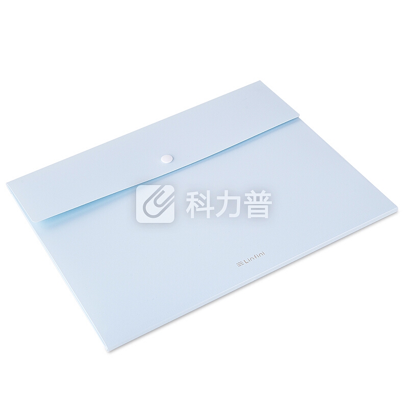得力(deli)乐素A4按扣文件资料袋 (1格文件袋+3格文件套) 学生试卷收纳袋 海水蓝