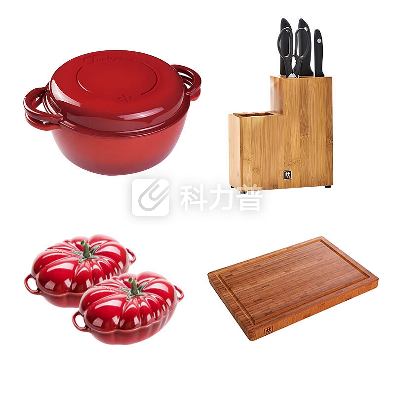 双立人 Zwilling 双立人 ZWILLING 刀具锅具套装 切菜刀剪刀珐琅锅 金凤成祥礼遇装 40501-012-G