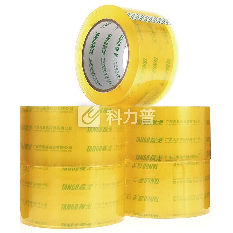 天章办公(TANGO) 探戈高品质透明封箱胶带打包胶带60mm*100y(91.4米/卷) 5卷装