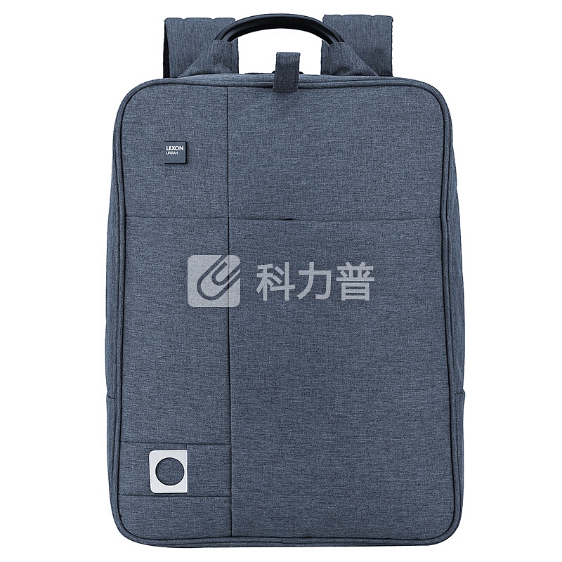 法国乐上(LEXON) 双肩包电脑包14/15.6英寸男士笔记本包商务背包双隔层 灰蓝色(厂家直发)