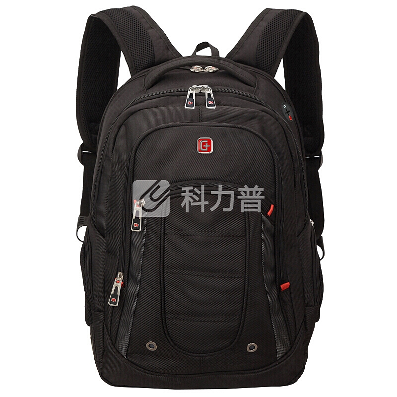 SVVISSGEM 双肩包书包 防水商务笔记本电脑包15.6英寸 大容量双肩背包男 SA-9360III黑色