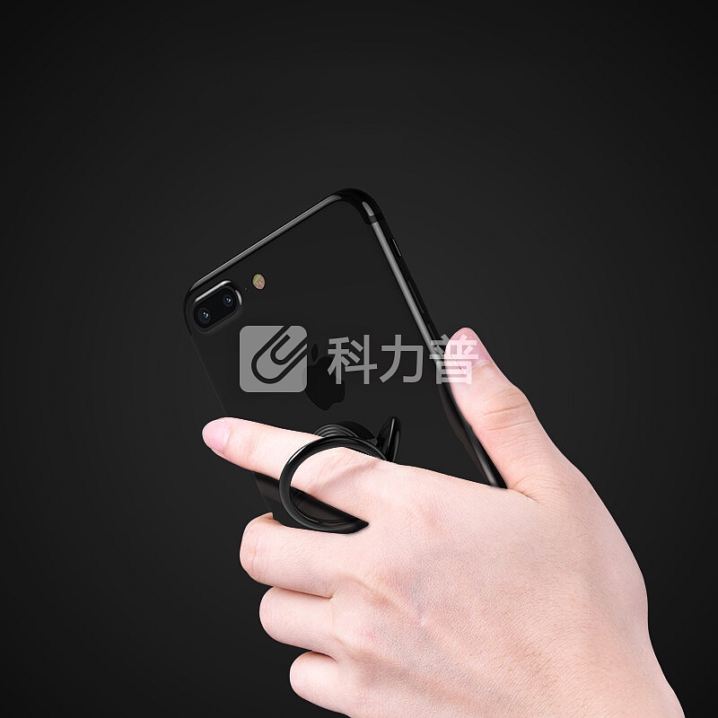 ESCASE 指环扣支架手机支架金属指环扣纤薄 华为iphone 三星小米荣耀苹果手机磁吸车载支架指环扣7Plus爵士黑