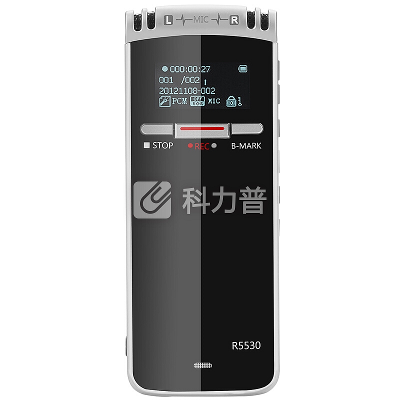 爱国者(aigo) 录音笔 R5530 16G 微型 专业高清远距降噪 MP3播放器 炫黑6.6mm轻薄机身 带背夹 黑色