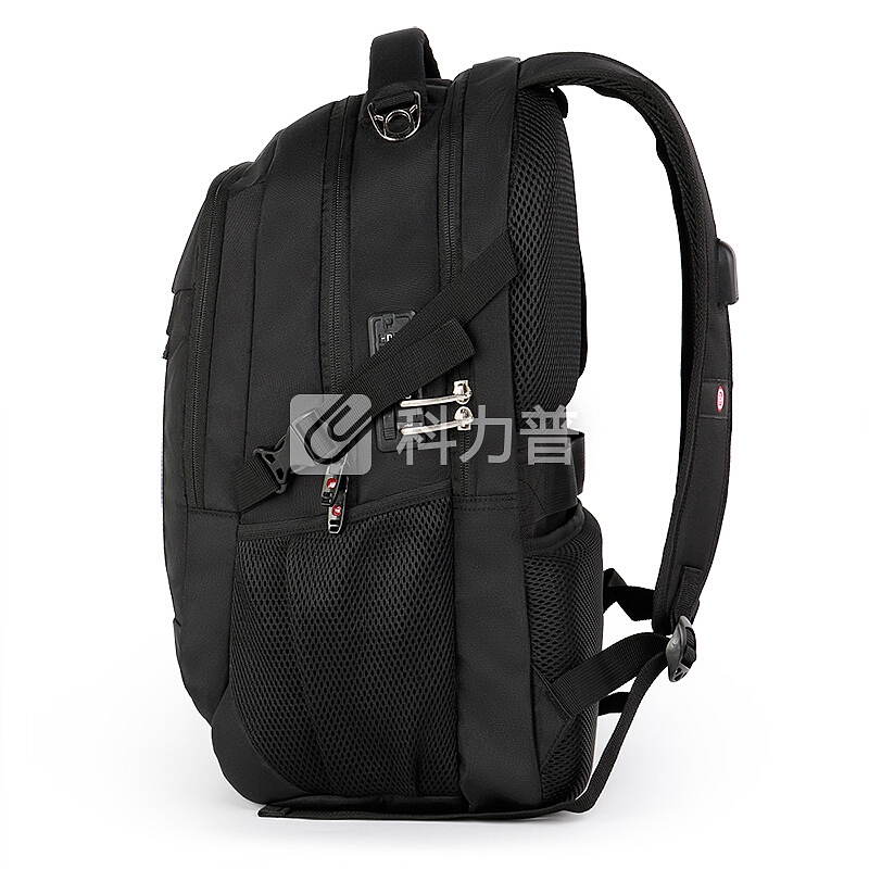 CROSSGEAR 加密防盗 双肩包商务笔记本电脑包15.6英寸 男休闲运动大容量旅行背包双肩书包 CR-9008I黑色