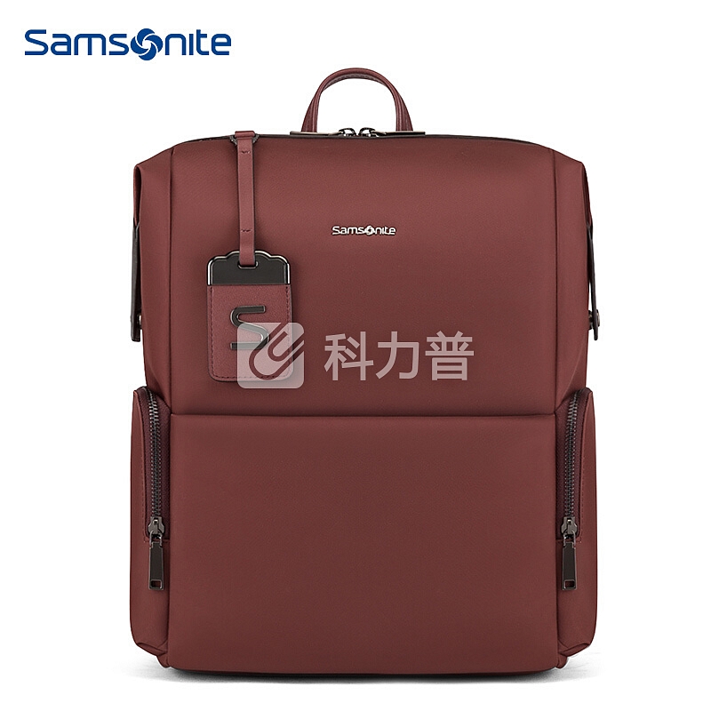 新秀丽明星同款电脑包双肩背包男女书包 Samsonite潮流旅行包TL3 紫红色