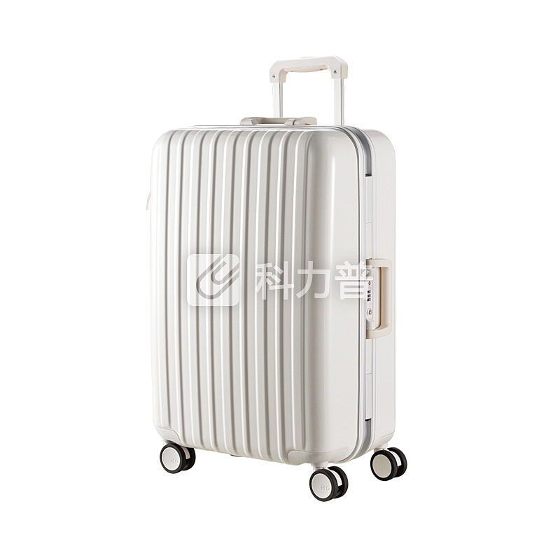 ITO 拉杆箱25英寸旅行箱 大容量行李箱商务静音万向轮男女密码箱包 CLASSIC 白色光面