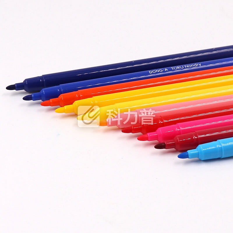 韩国东亚(DONG-A)24色淘乐耐挥发水彩笔 可水洗学生绘画涂鸦标记勾线笔 24色套装 NS055-24原装进口