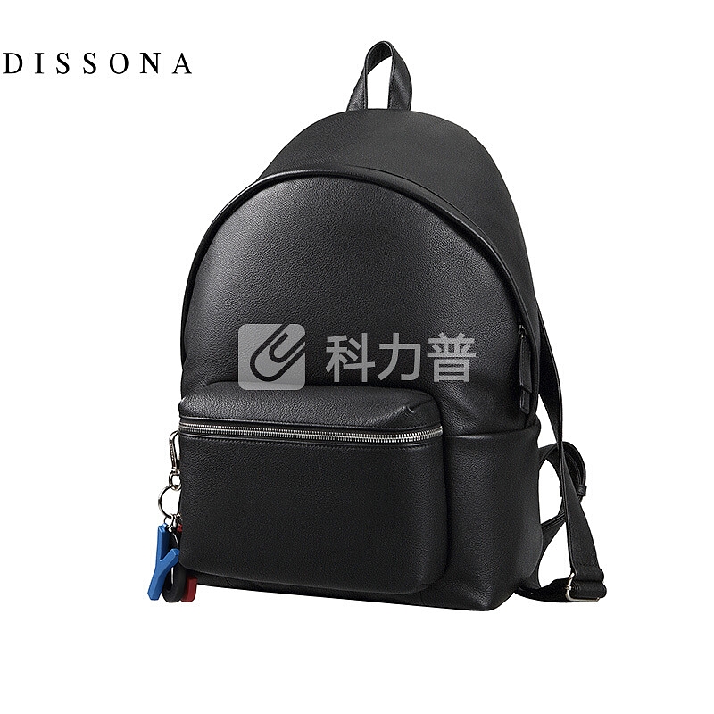 DISSONA 迪桑娜（DISSONA）欧美时尚女包小双肩包时尚防泼水通勤简约手提女士真皮背包 81820194026000 黑色