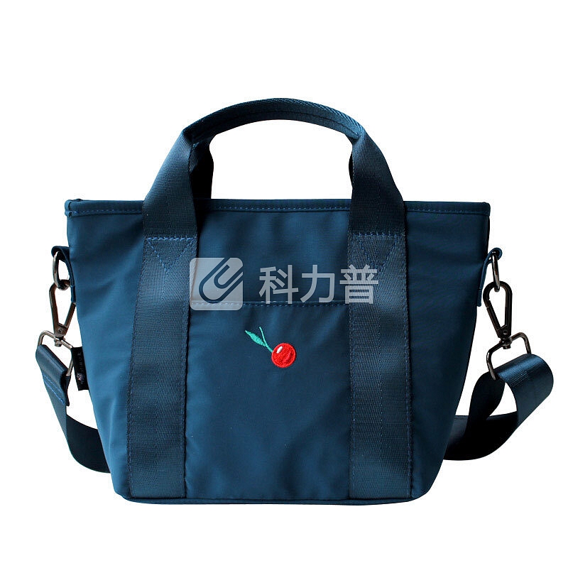 花间公主 花间公主 樱桃刺绣文艺单肩手提斜挎休闲牛津尼龙女包1805TB003蓝色