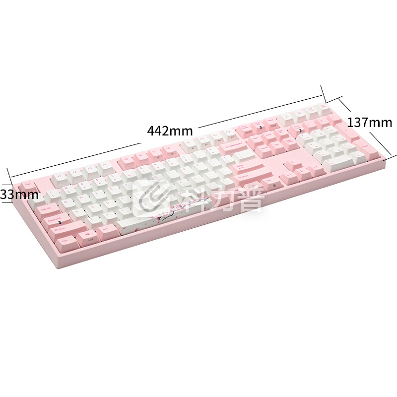阿米洛(Varmilo)VA108键樱花定制系列机械键盘 樱花粉色cherry速度银轴