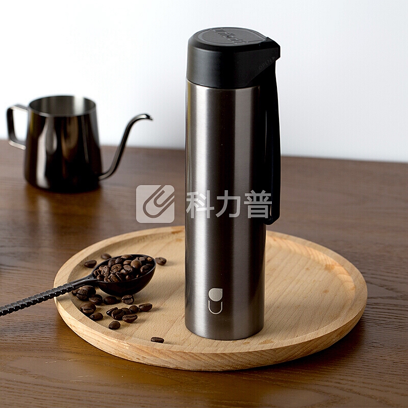【全场五折】不锈钢保温杯茶杯商务简约创意水杯旋转盖轻量杯便携旅行户外直身杯 闪耀 钛金灰 钛金灰 330ML