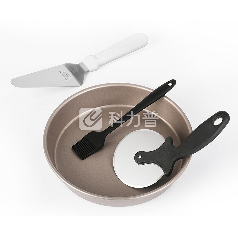 魔幻厨房 魔幻厨房(Magic Kitchen)9英寸披萨烤盘套装 家用烘焙模具 油刷pizza盘 MK-TZ005