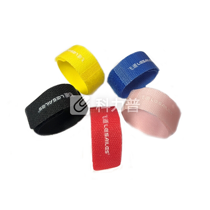 飞遁(LESAILES)五彩炫酷20*150mm 电脑扎线带/捆/绑/理/束线带 背靠背魔术贴 整理带 理线器 五色套装凑单