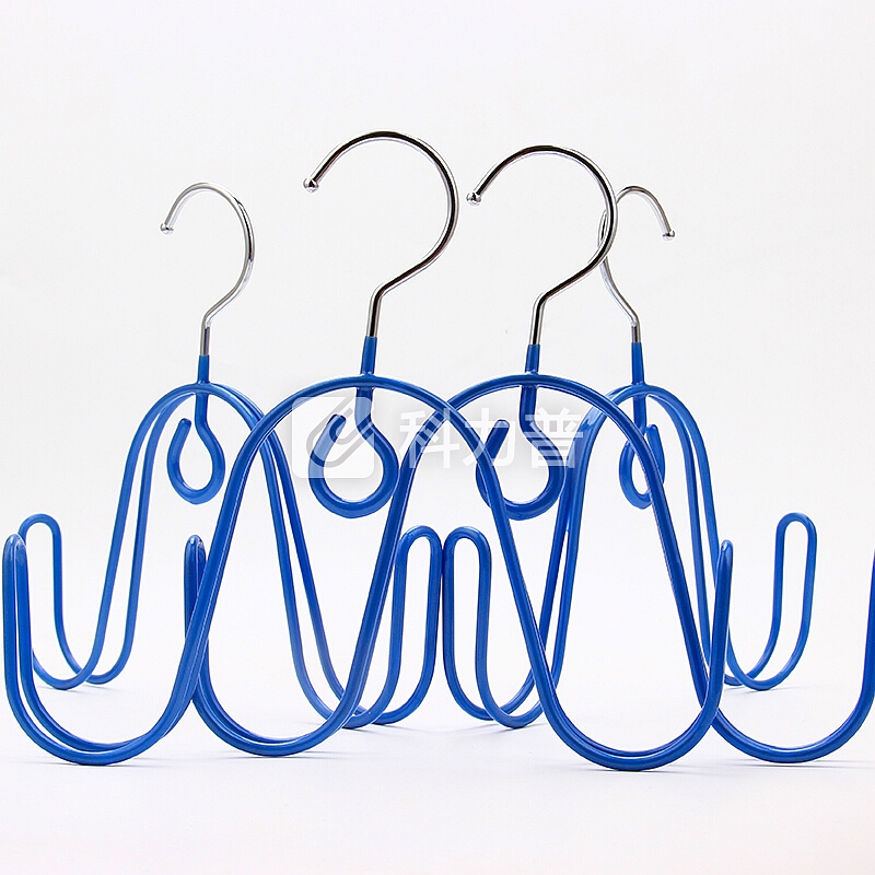 加品惠 衣架 浸塑晾衣架 多功能鞋架 成人儿童防滑干湿两用衣帽晾晒架挂架 加固多用晒衣架 4只装JH-0984