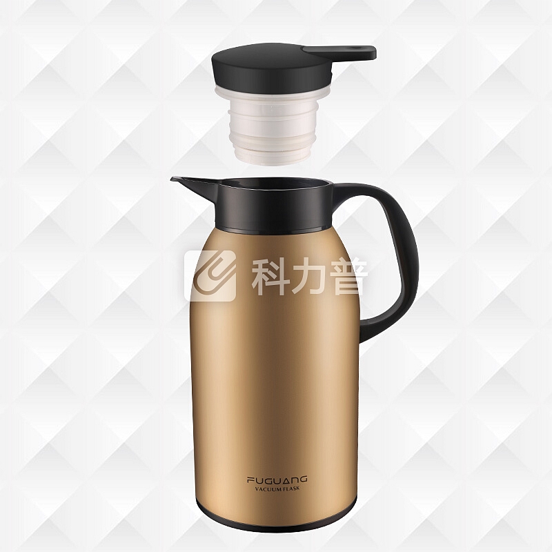 富光 灵动系列大容量保温杯具 304不锈钢真空水壶家用保温壶 2.2L 金色 (WFZ6020-2200)