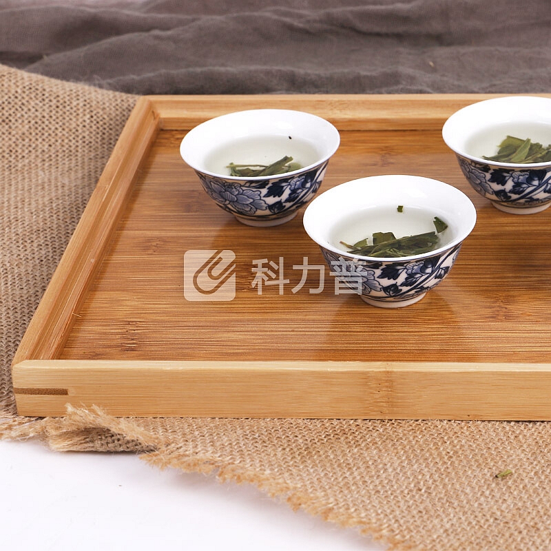 柯锐迩 长方形竹木托盘竹制茶盘日式托盘 居家酒店简约茶具水杯酒水托盘