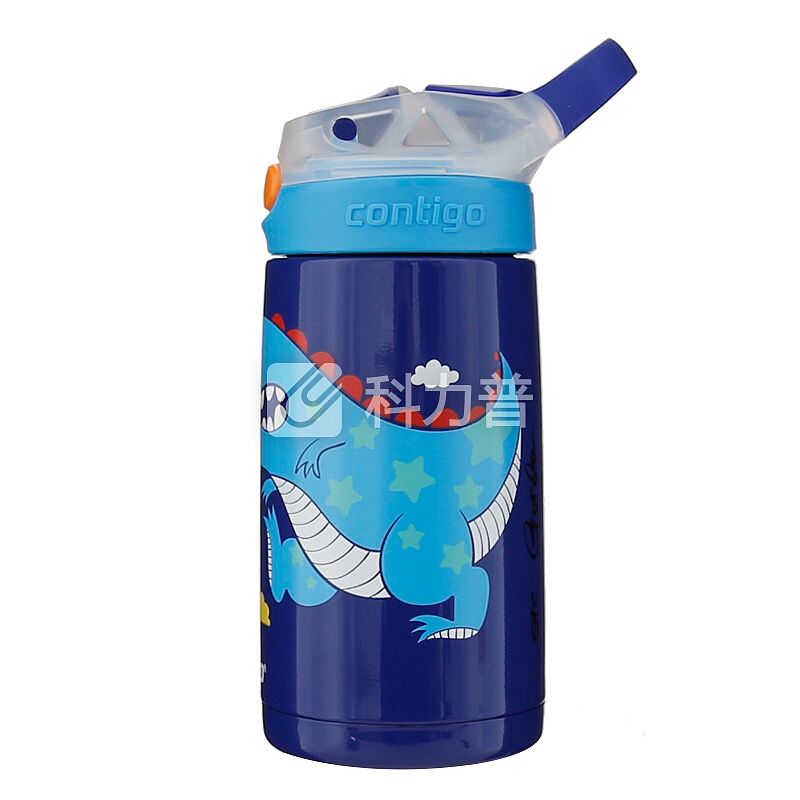 contigo 小发明家儿童保温吸管水杯不锈钢运动便携杯400ml 恐龙 HBC-GIZ040