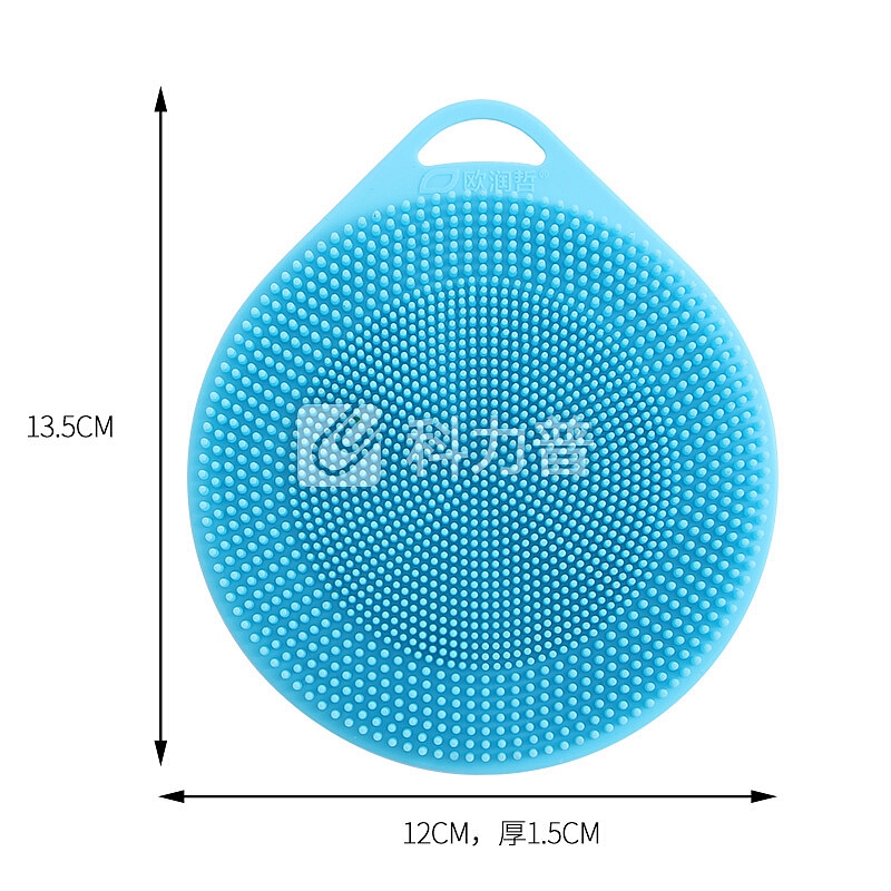 欧润哲 清洁刷子 多功能硅胶洗碗布洗碗刷厨房抹布百洁布锅刷果蔬清洗刷 易清洁去污擦拭布 蓝色
