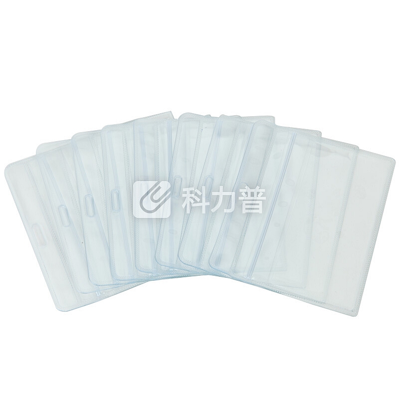 广博京东文具自营超市透明防水PVC证件卡/工作证/展会挂牌横式胸牌10只装学生学习办公用品批发 5617不带扣横式胸卡10个装