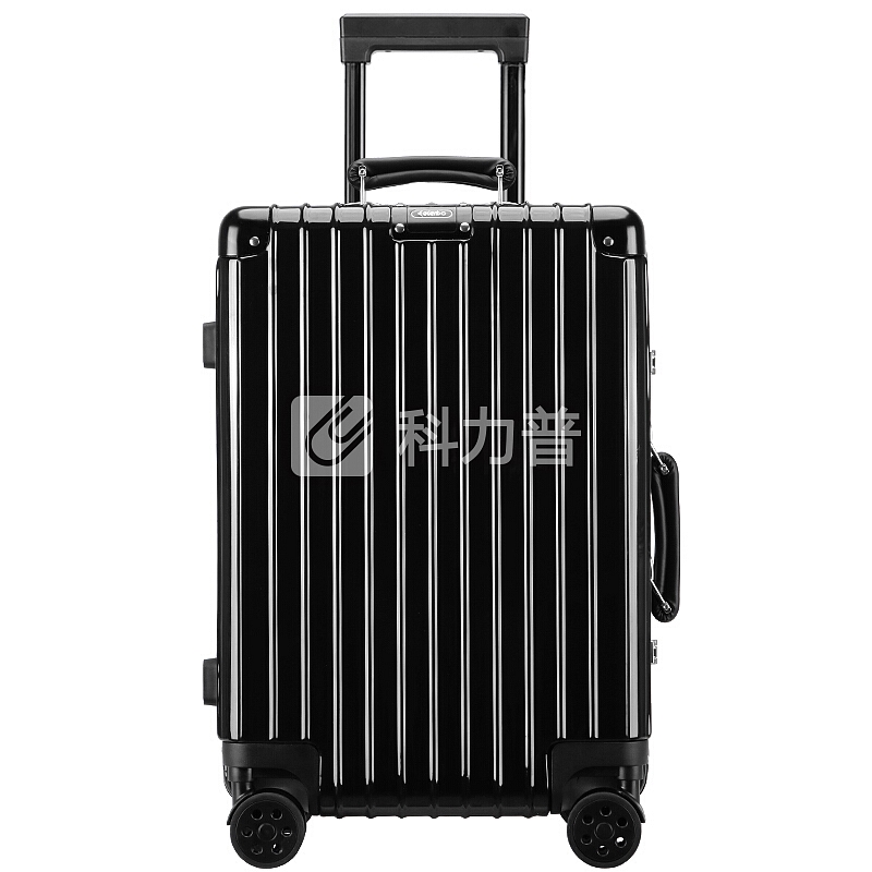 爱登堡铝框拉杆箱行李箱男女旅行箱20/24英寸密码箱子托运箱万向轮箱包 黑色DX184253-24B