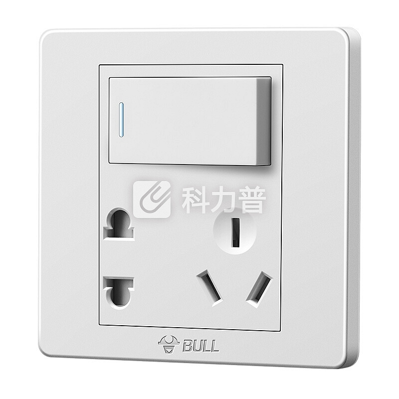 公牛(BULL) 开关插座 G07系列 一开双控五孔带开关插座 单开86型面板G07E334 白色 暗装