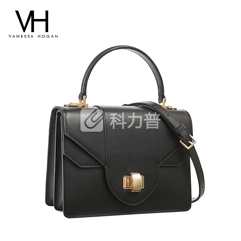 VANESSA HOGAN VH女包手提时尚简约拼接单肩通勤秋季斜挎包复古潮流斜挎方包 1807187BLA 黑色
