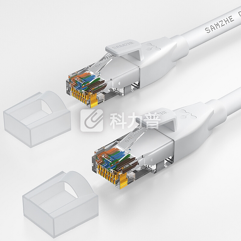 山泽(SAMZHE)六类网线 CAT6类千兆纯铜网线 成品电脑/家装/宽带网络连接跳线 白色5米BCT50 匹配路由器