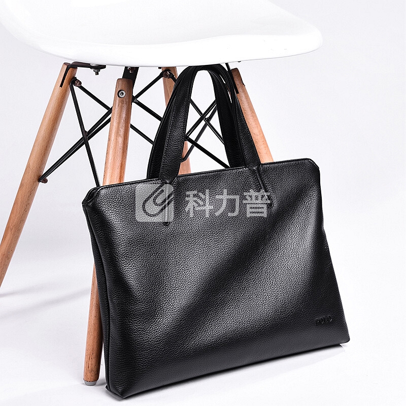 POLO POLO 男包商务公文包头层牛皮休闲男士手提包大容量电脑包ZY042P103J 黑色
