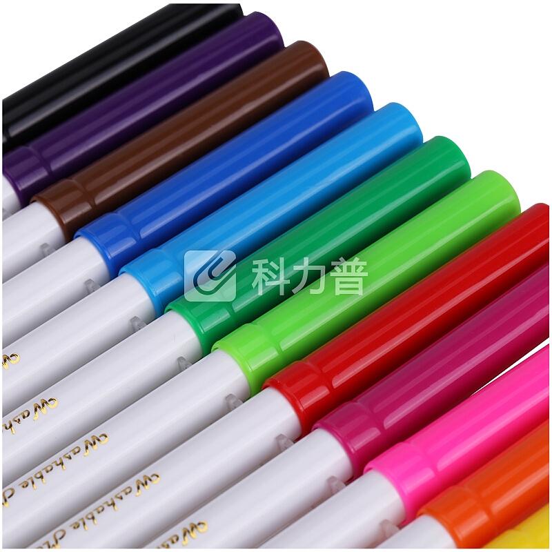 得力 deli 得力（deli）70667 可水洗12色水彩笔绘画笔 细杆 盒装