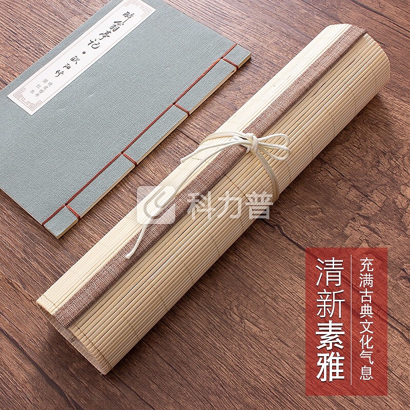 湖颖 湖颖笔帘卷笔袋毛笔口袋文房四宝8孔 棉麻口袋笔帘