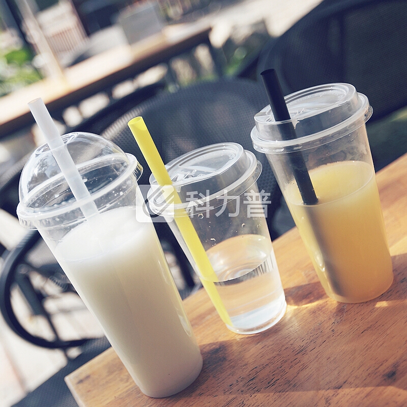 90高透光杯加厚一次性塑料奶茶杯子500ml700冷饮料果汁打包杯定做 700C-15克-500只