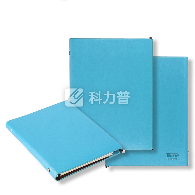 信发(TRNFA)TB-K828D 拉丝皮面笔记本加厚记事薄 创意6孔活页高档商务日记本会议本子(浅蓝色)