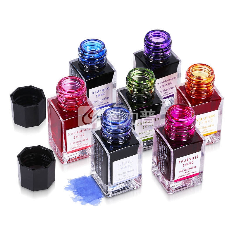 日本百乐(PILOT)钢笔墨水彩墨 土笔 15ml INK-15-TK原装进口