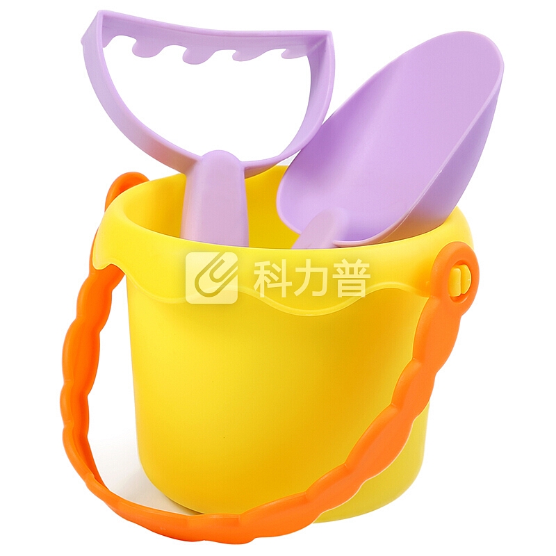 爸爸妈妈(babamama)沙滩车软硅胶儿童玩具 宝宝洗澡户外水桶铲子模具 水壶可浇花8件套装