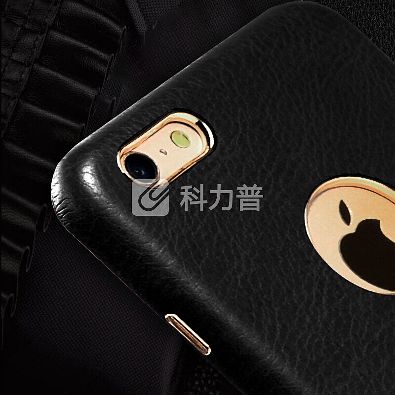 ESCASE 苹果6/6s手机壳iPhone6/6s手机套 仿真皮防摔保护壳 金属按键适用iPhone 6/6s 4.7英寸手机 绅士黑