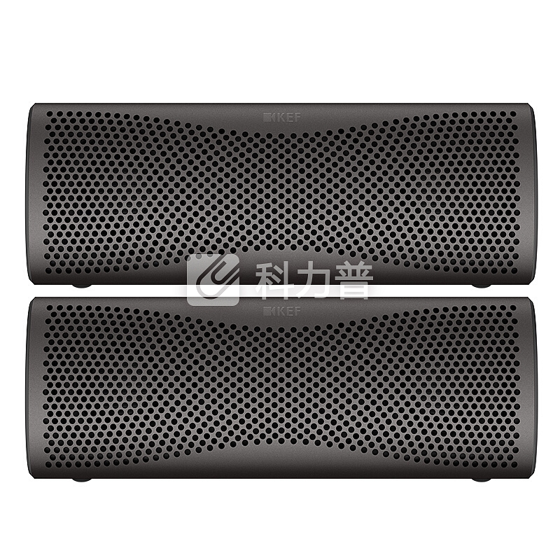 KEF MUO 迷你蓝牙音箱礼品套装 暴风灰一对 赠立体连声线 无线蓝牙 便携式扬声器 高解析 同轴共点音响/音箱