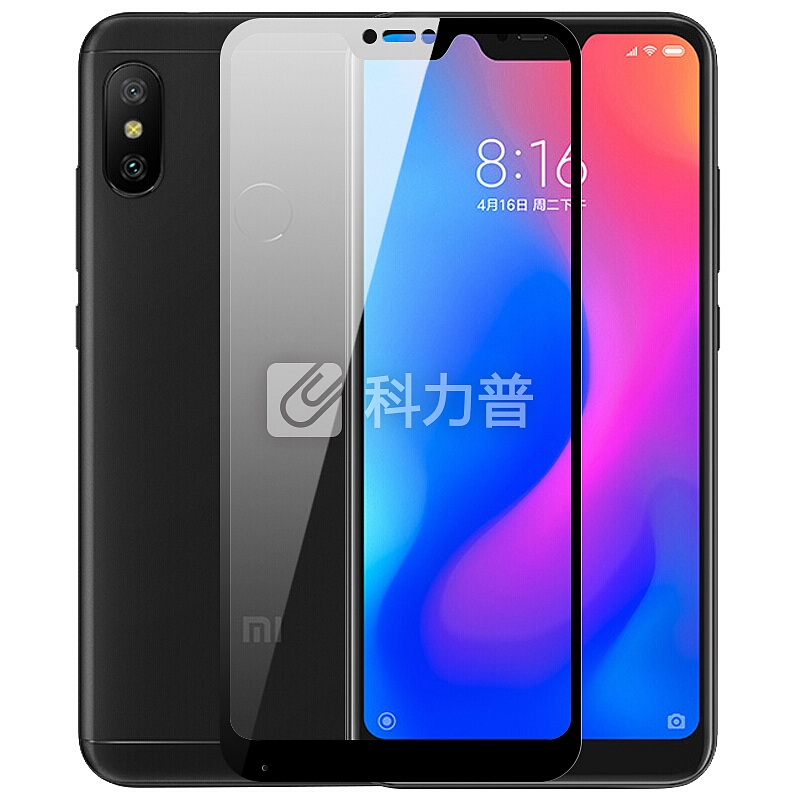 KOOLIFE 红米6Pro钢化膜 MI6pro钢化膜 全屏高透高清 手机保护贴膜非水凝 适用于小米红米6PRO-黑色