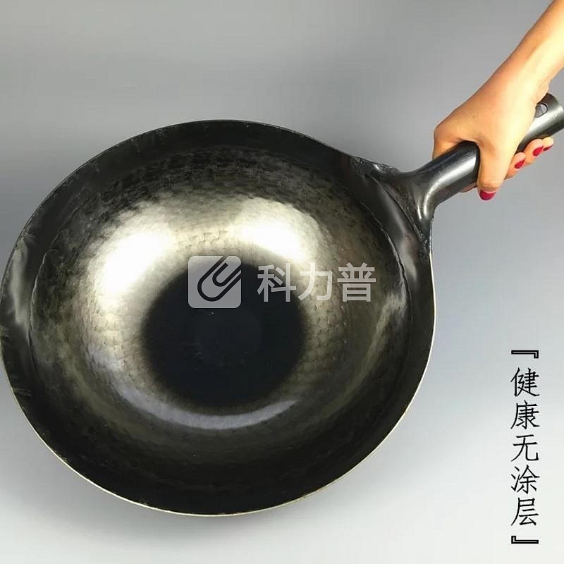 【京东优质好货】好厨自营 日本进口铁锅 教开锅 日本进口全手工拓打山田工业所铁锅 熟铁炒锅 无涂层 山田木柄30CM厚1.2MM