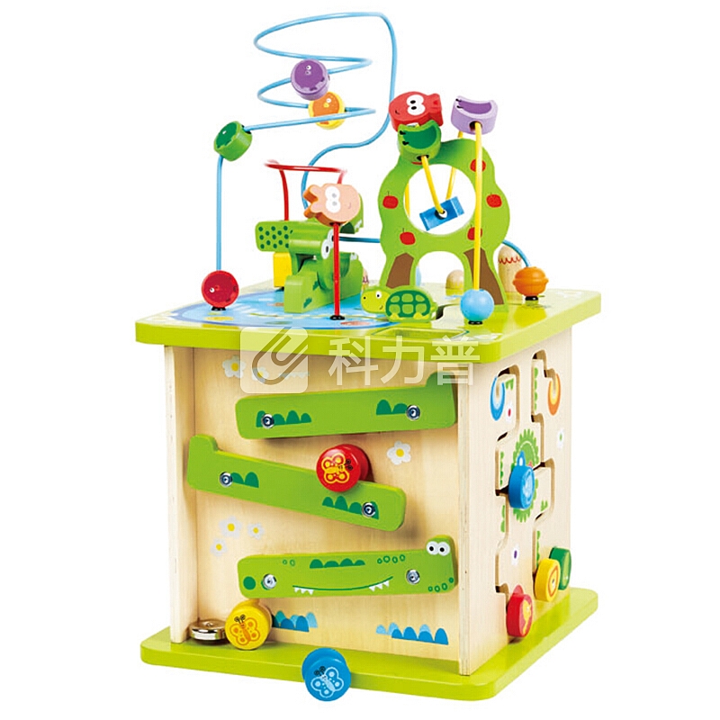 德国(Hape)森林动物游戏盒五合一多功能益智玩具 1岁+ E8341 儿童绕珠串珠拼搭拼插玩具男孩女孩节日礼物