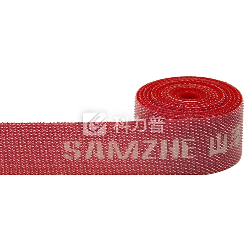 山泽(SAMZHE) 自由裁剪电脑扎线带/捆/绑/理/束线带 背靠背魔术贴 整理带 理线器 20*1000mm 红色 MST-10